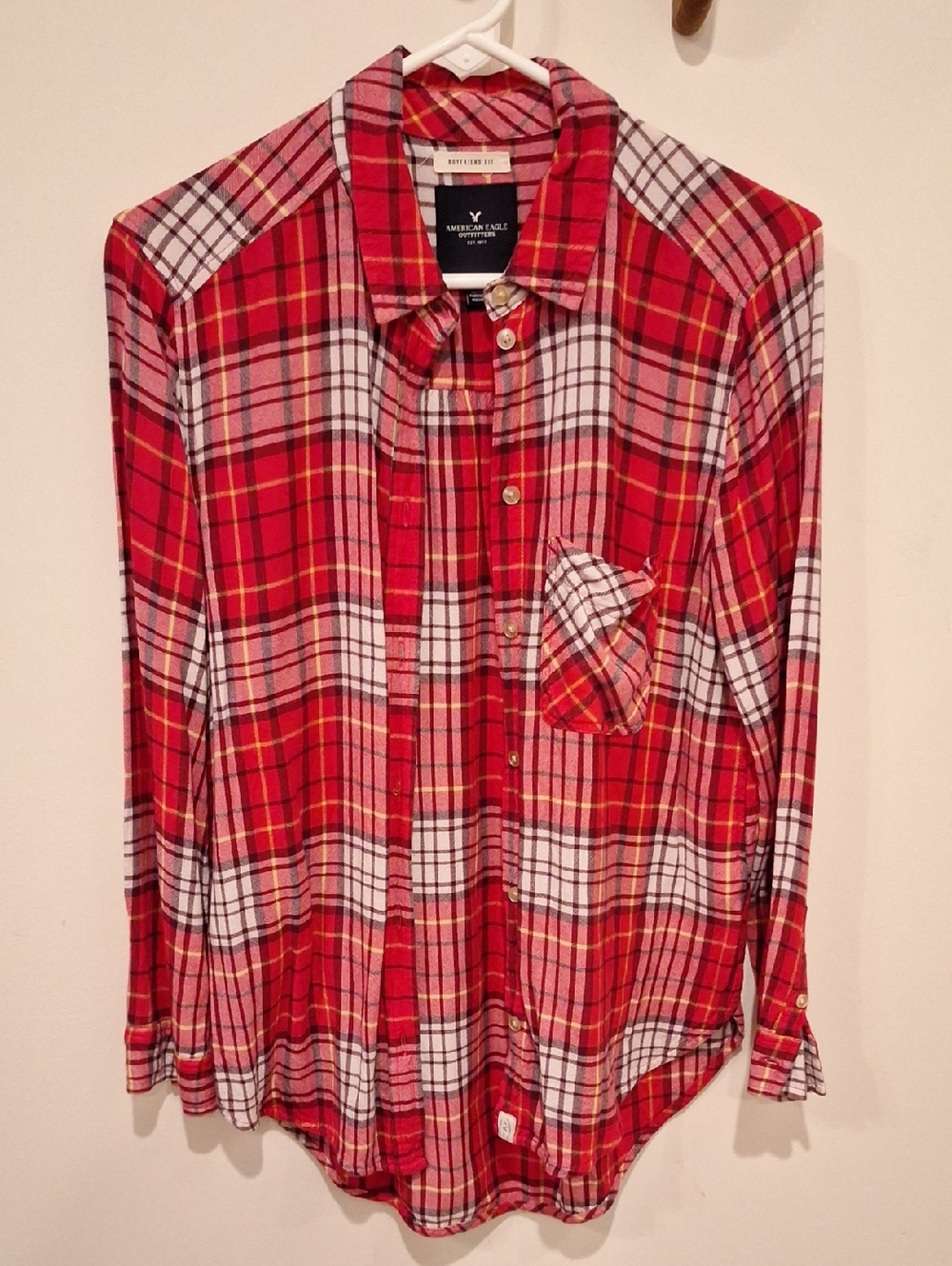 American Eagle Outfitters Boyfriend Fit Button Down Flannel